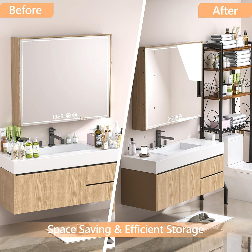 Aduanbang 4 Tier Over The Toilet Storage Rack, Bathroom Organizer Shelf with ...