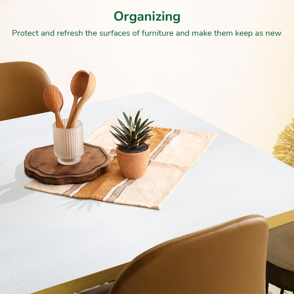 Practical White Shelf Liners for Kitchen Cabinets Non-Slip 18" x30FT