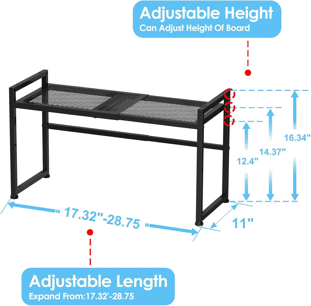 Expandable Storage Shelves Rack, Heavy Duty Metal Shelving Unit and Storage