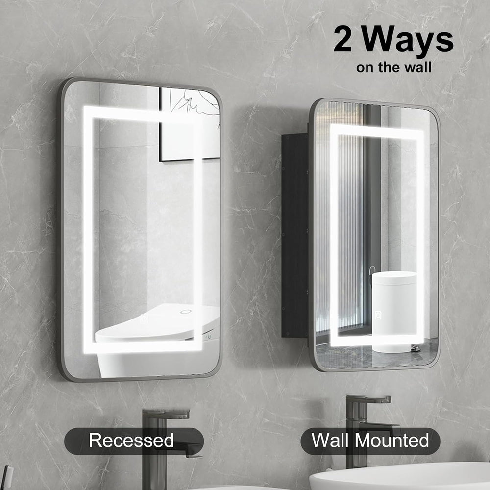 Recessed Medicine Cabinets for Bathroom,Lighted Medicine Cabinet