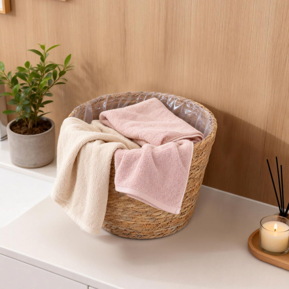 Healifty 2Pcs Woven Plant Baskets with Liners Round Rattan Seagrass Planter