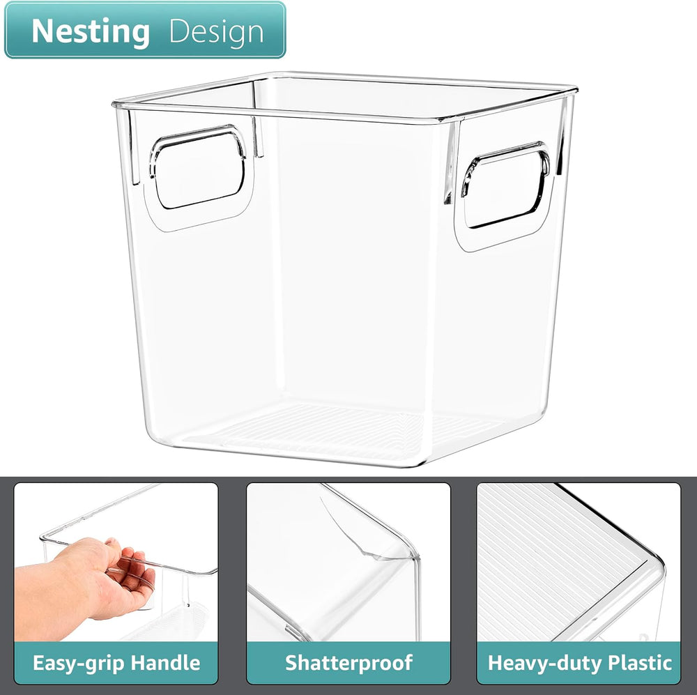 Sorbus Fridge Organizers and Storage, Clear Plastic Bins (Small, 8 Pack)