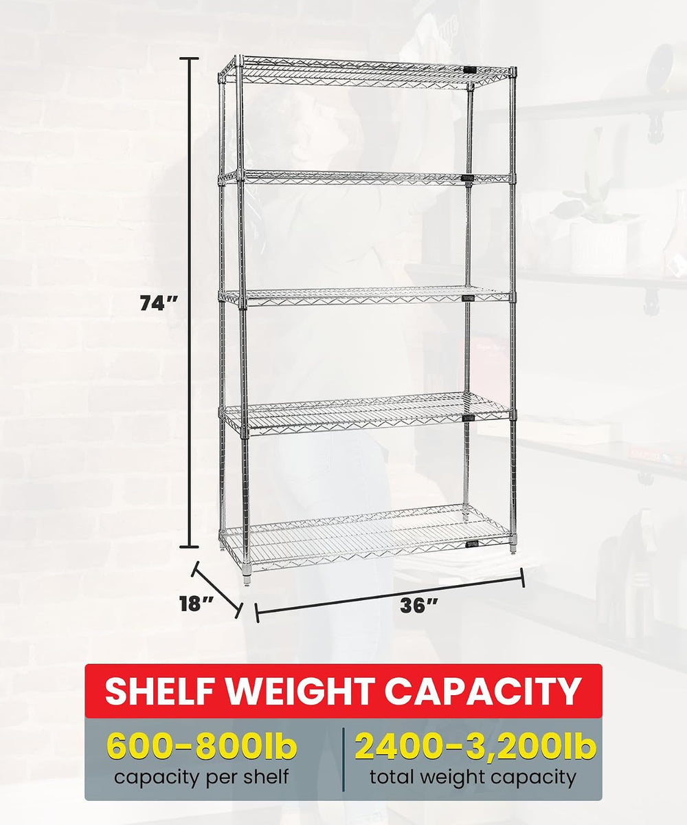 QUANTUM STORAGE SYSTEMS WR74-1836C Starter Kit for 74 inch High 4-Tier Wire S...