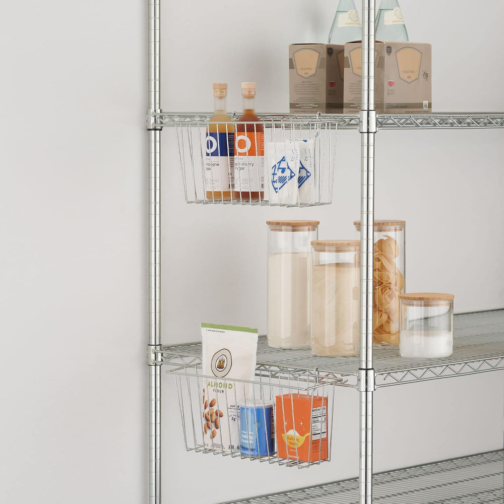 TRINITY EcoStorage 15-Inch Metal Hanging Basket, NSF, Chrome, 2-Pack
