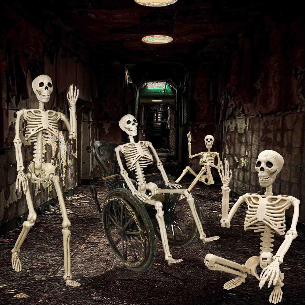 2 Pack 36"Halloween Skeleton - 3 ft Life Size Human Skeleton with Full B...