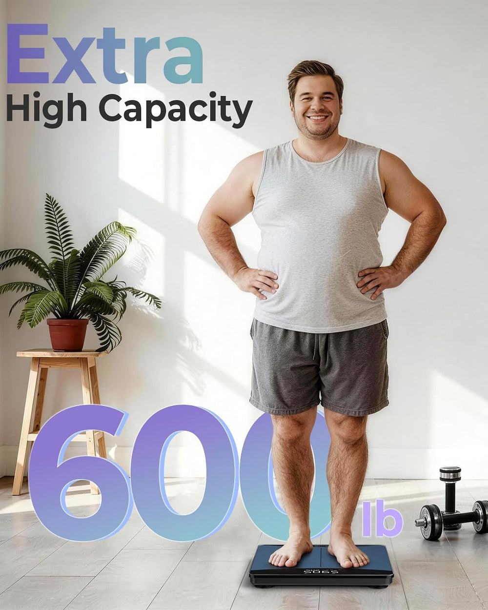 600lb Scale for Body Weight with Weight Trends, High Accurate, Bule