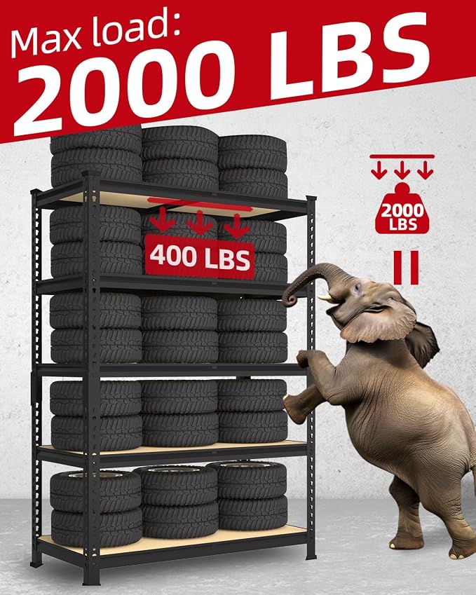 PrimeZone 35.5" x 12" x 72" Heavy Duty Storage Shelves