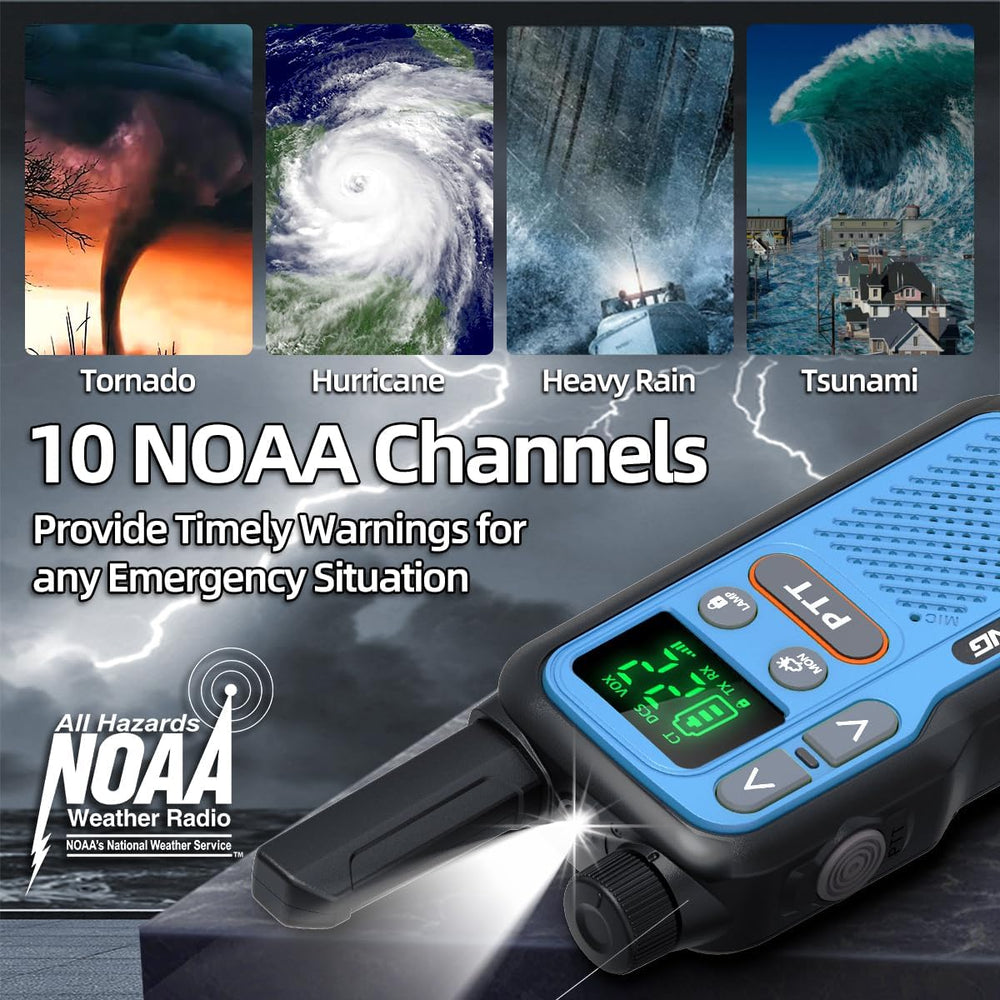 Walkie Talkies Long Range for Adults,Rechargeable Walkie Talkies FRS NOAA Fam...