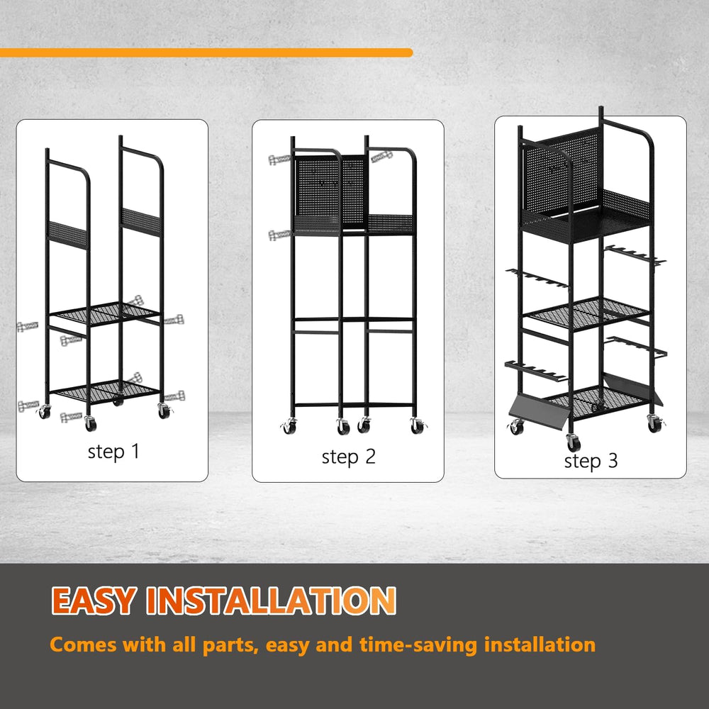 Heavy Duty Fishing Rod Rack, Fishing Organizer for Garage, Fishing Gear Holde...