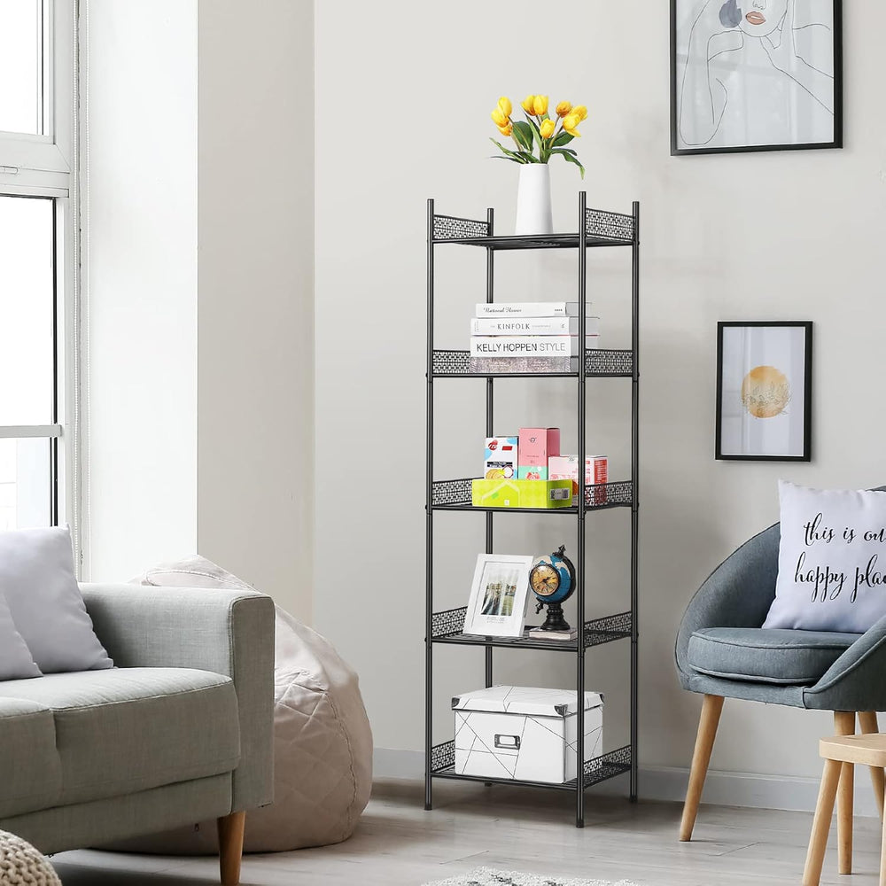 Nandae 5-Tier Bathroom Storage Shelf, Heavy Duty Wire Shelving Unit Free Stan...