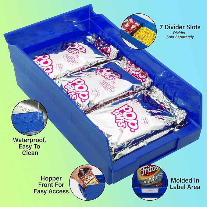 Akro-Mils 30130 Plastic Shelf Bins, Heavy Duty Storage Bins (12-Pk)