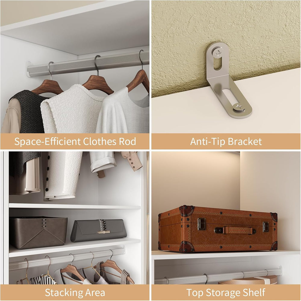 VOWNER 25''W Freestanding Closet System Walk-in Wardrobe Closet Tower