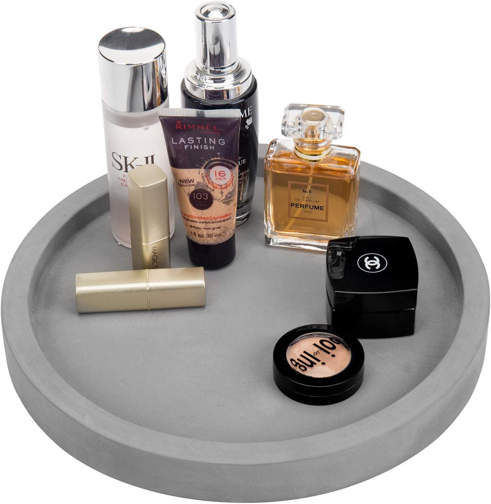 MyGift 11 Inch Gray Concrete Vanity Tray, Perfume & Cologne Organizer