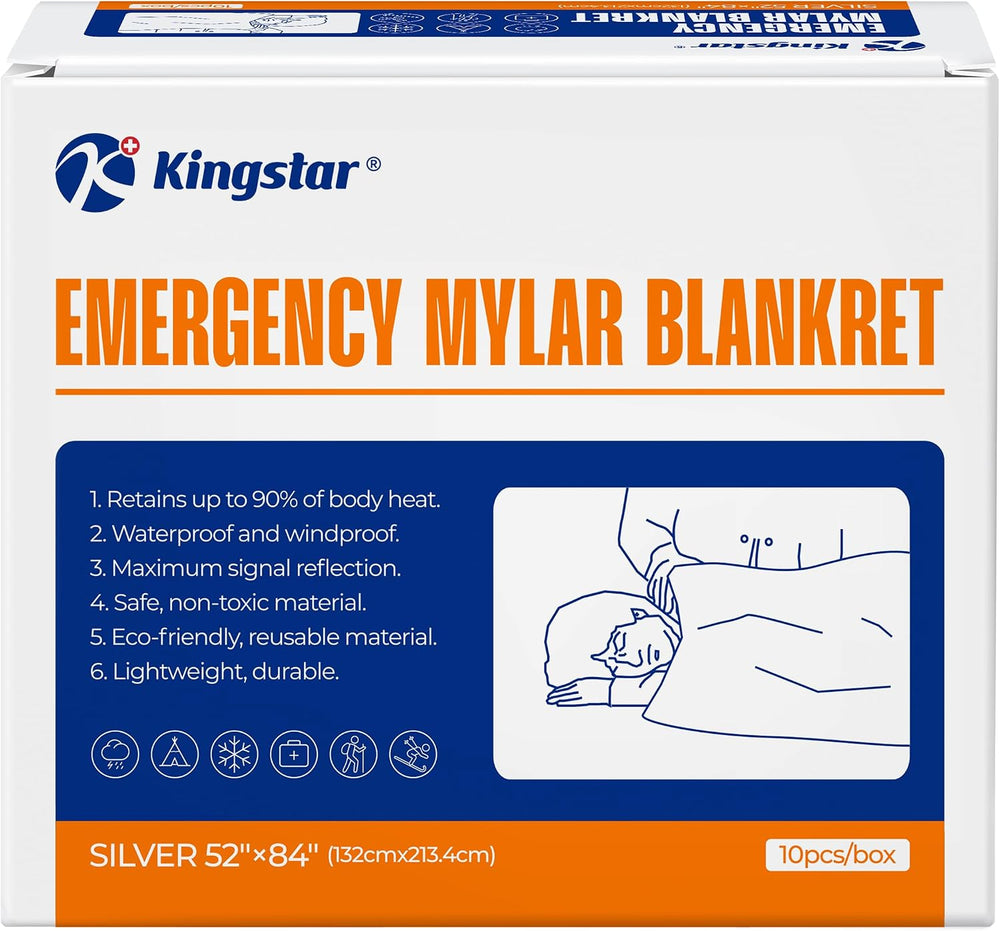 Emergency Blanket for Camping & Survival 30 Packs, 84" L x 52" ...