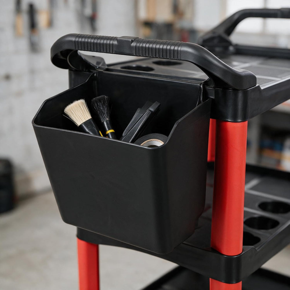 NicBex 3-Tier Rolling Tool Car with 2 Buckets & 12 Bottle Holders, 300 lb...