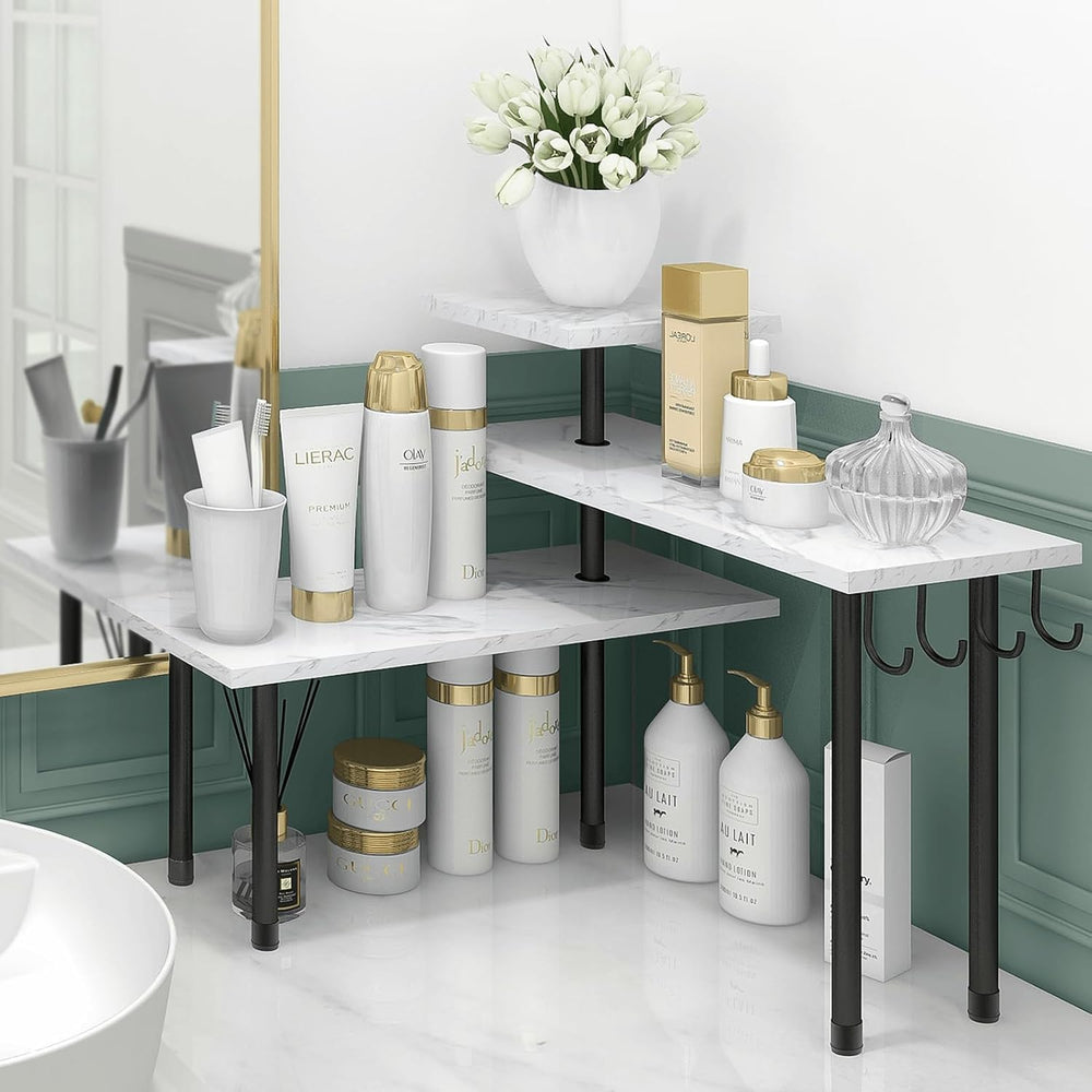 Homode Bathroom Counter Organizer Corner Shelf, Kitchen Countertop Organizer,...