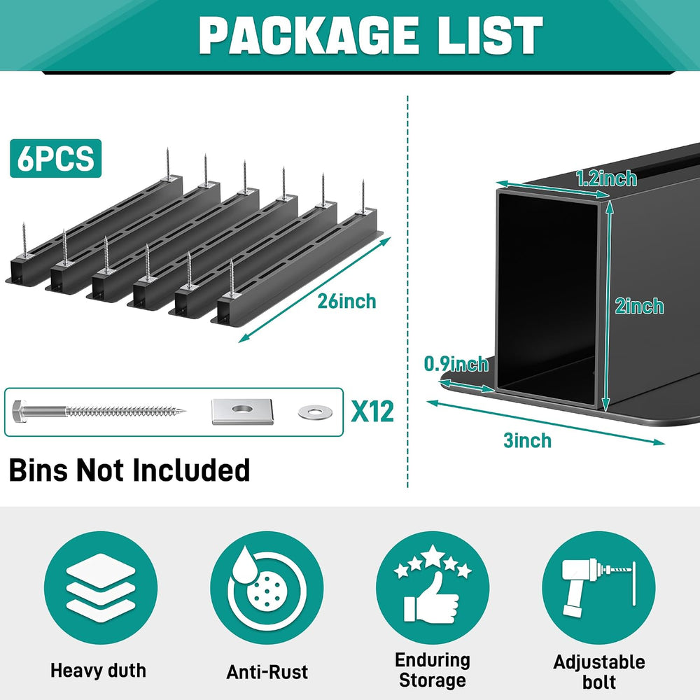 EVERHANGER Ceiling Storage Rack, Heavy Duty Overhead Garage Storage Rack