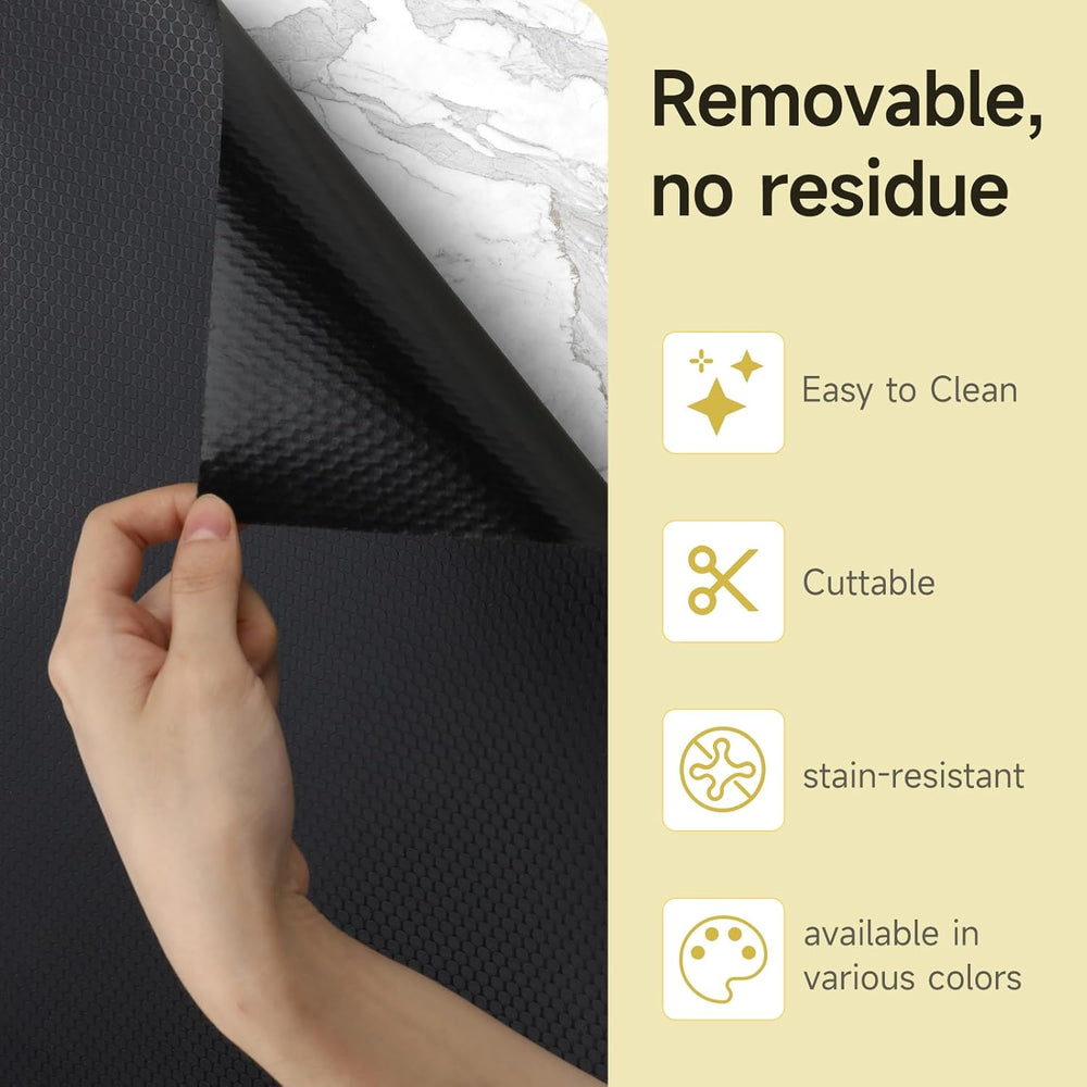 WochiTV Adhesive Shelf Liner 23.6 X 240 Inches Peel and Stick Kitchen Liner f...