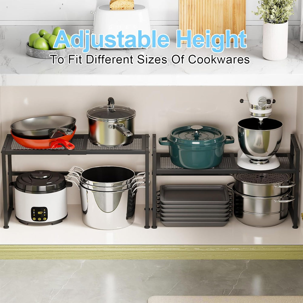 Expandable Storage Shelves Rack, Heavy Duty Metal Shelving Unit and Storage