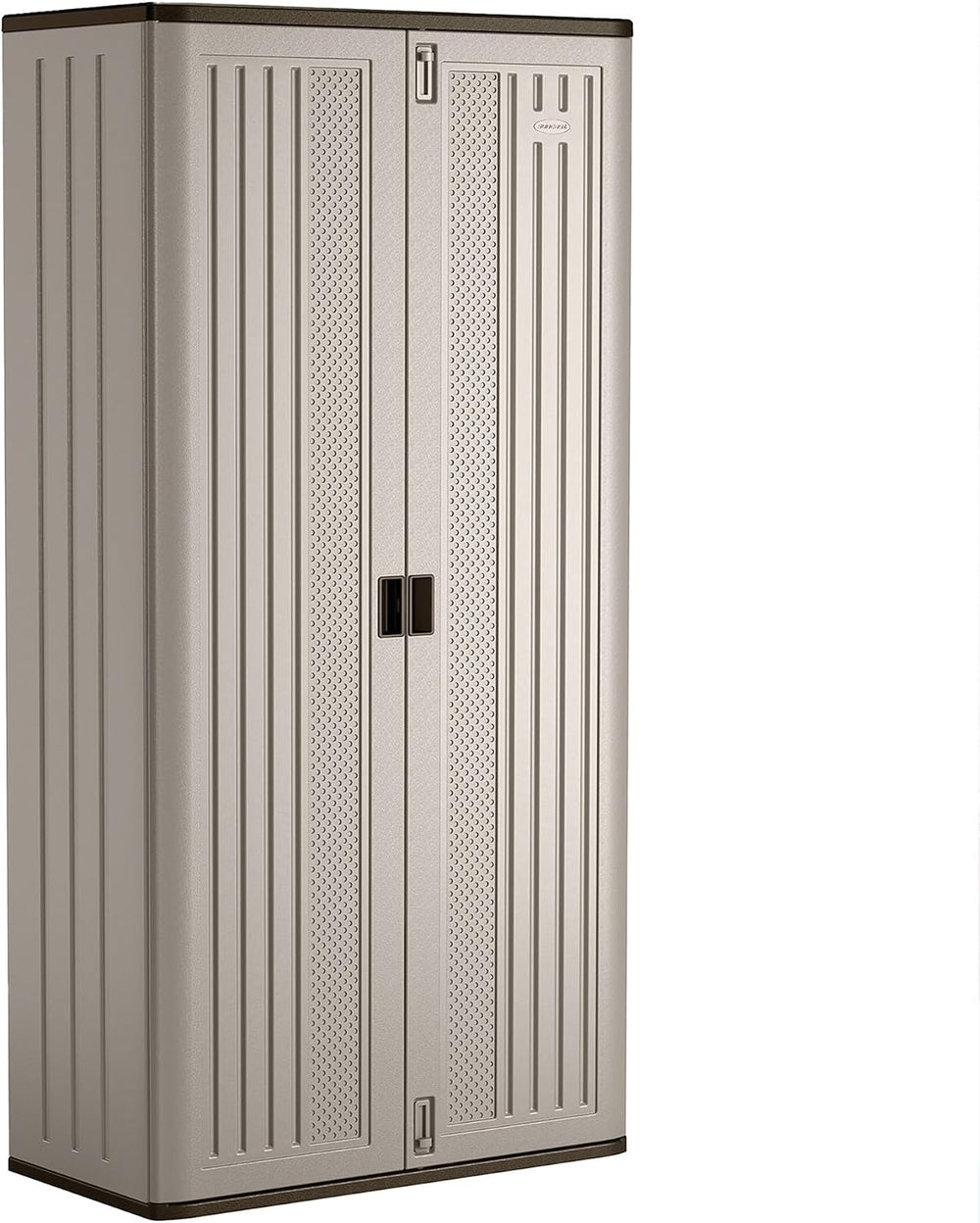 Suncast 80.25" Mega Tall Storage Cabinet, Platinum Garage Storage Cabinet