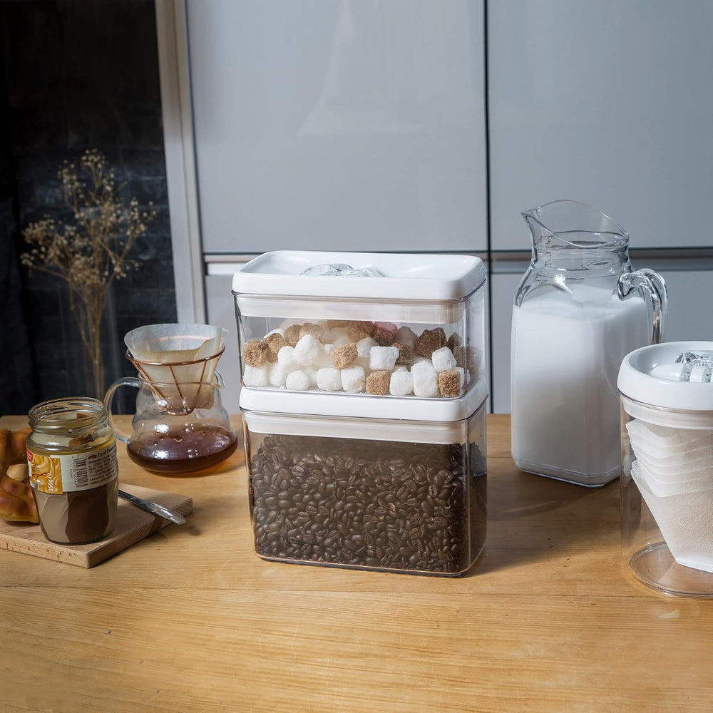Felli Flip Tite Storage Container with Lid 4” RECTANGULAR Airtight Ring Flip ...