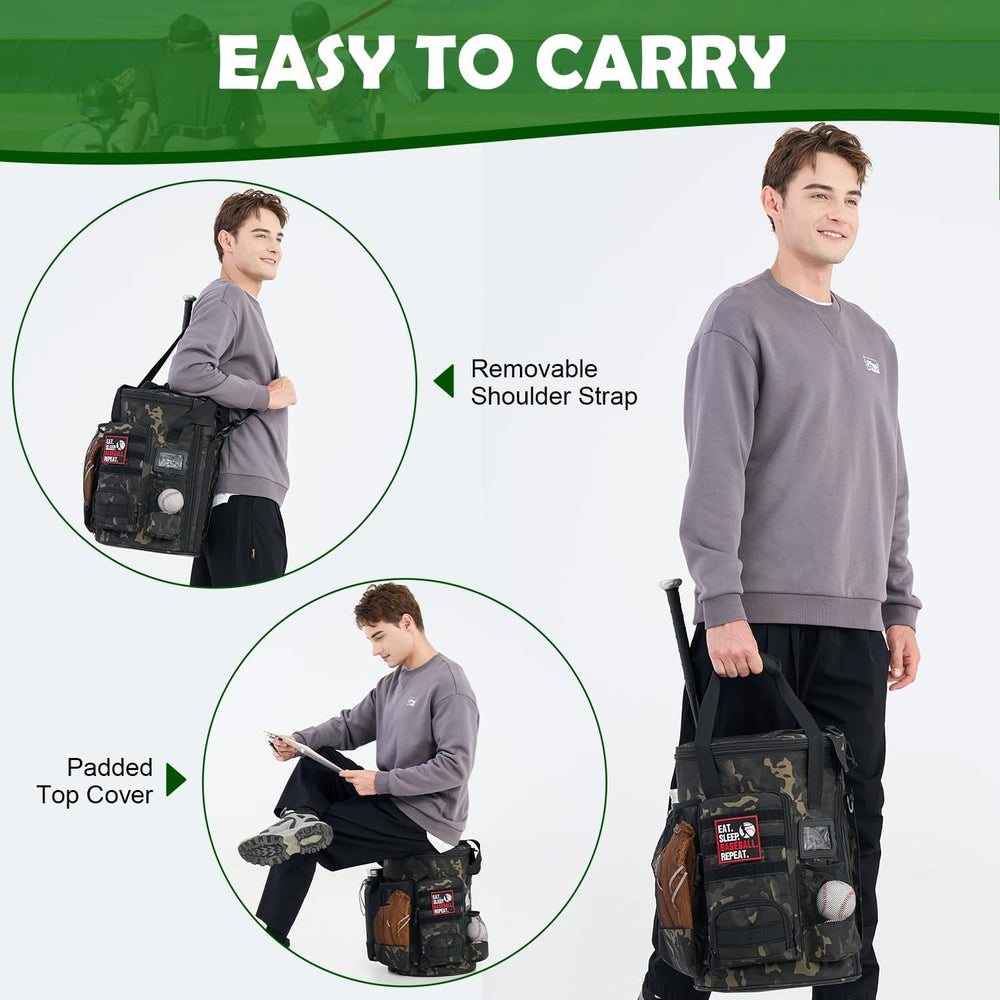 Baseball Bucket Bag, Softball Coaches Bags Fit 6 Gallon Buket