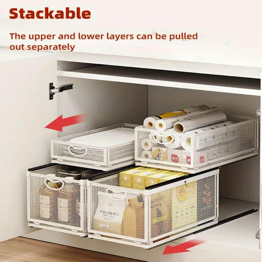 1 Pack Pull out Cabinet Organizer with Sliding Drawer,9.6"W x15.7"D...