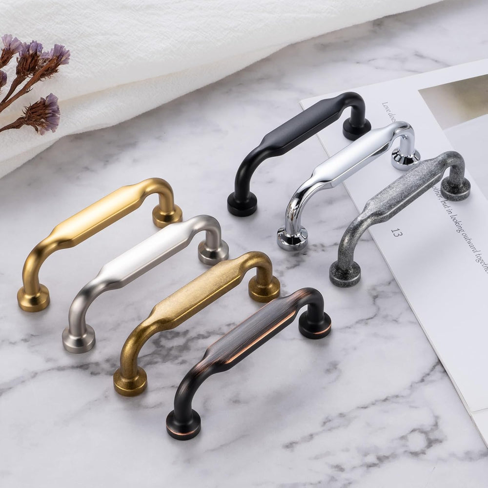 3 Inch Oil Rubbed Bronze Cabinet Pulls 10 Pack, Footed Handles P2302