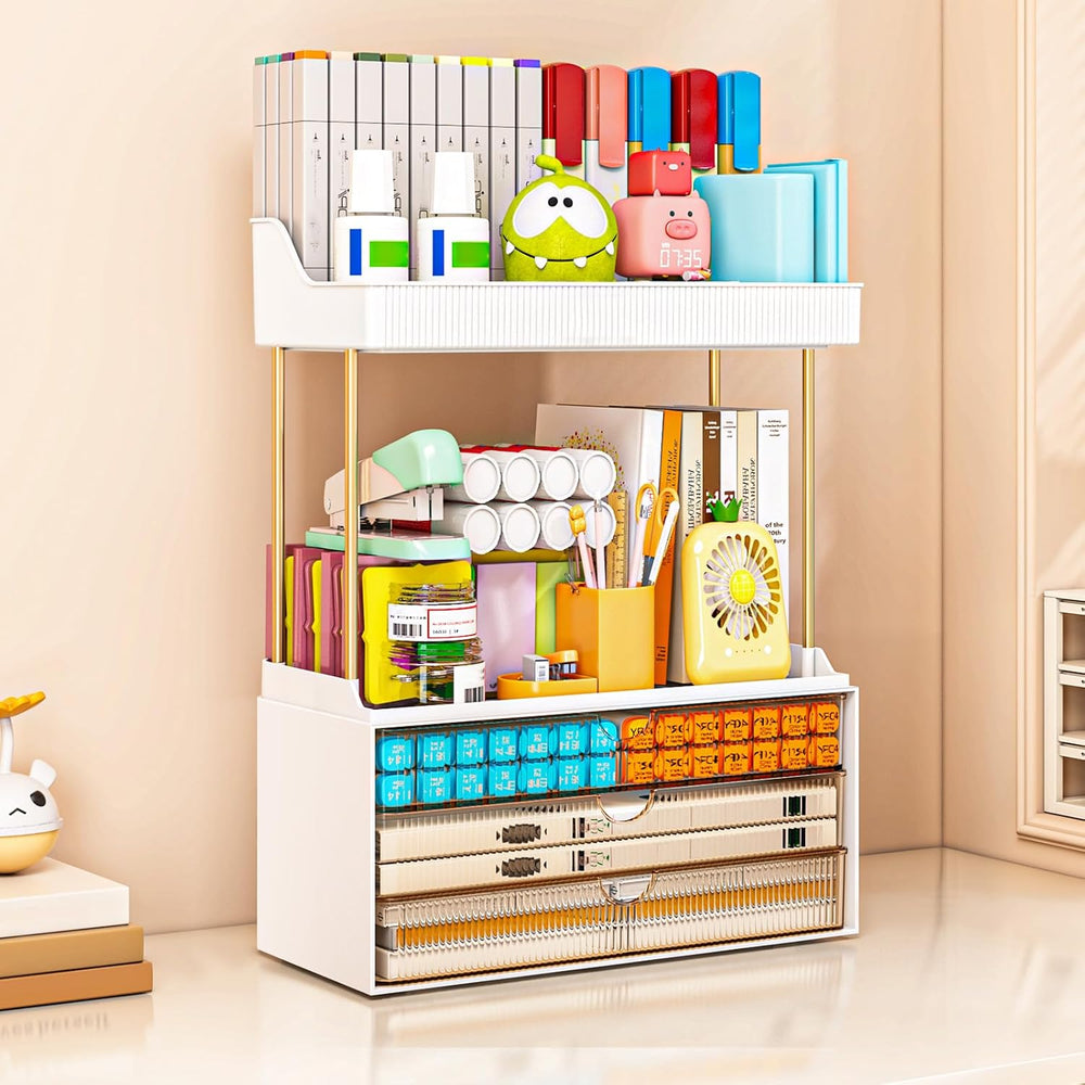 caktraie 2 Sets 5 Tier Acrylic Makeup & Bathroom Vanity Organizer