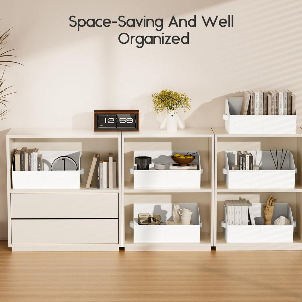 Homsorout Large Closet Organizers and Storage Bins - 6 Pack Trapezoid Storage...