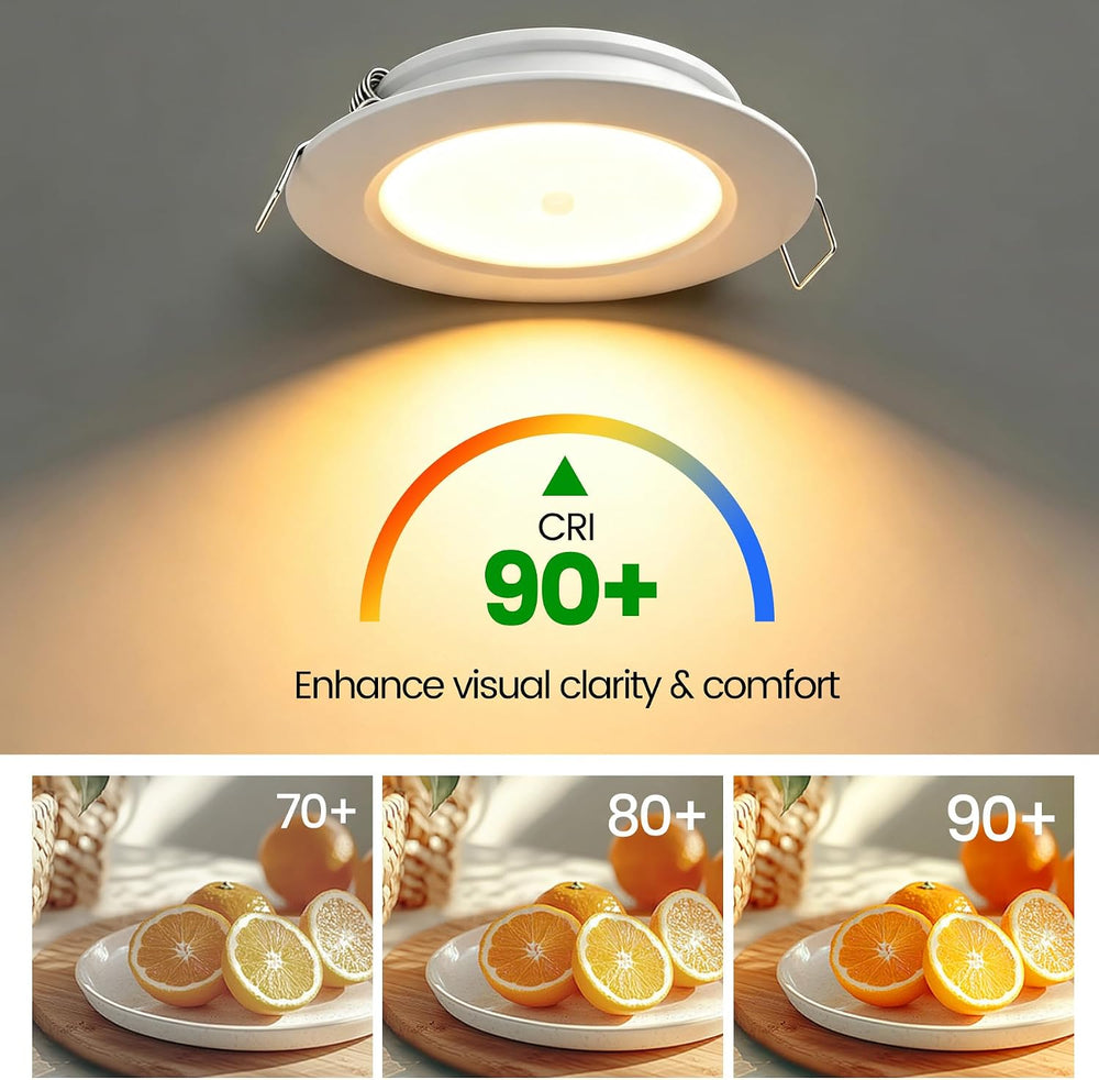 12V LED Puck Lights, RV Boat Recessed Ceiling Light 3” 3CCT 3000K/4000K/6000K...