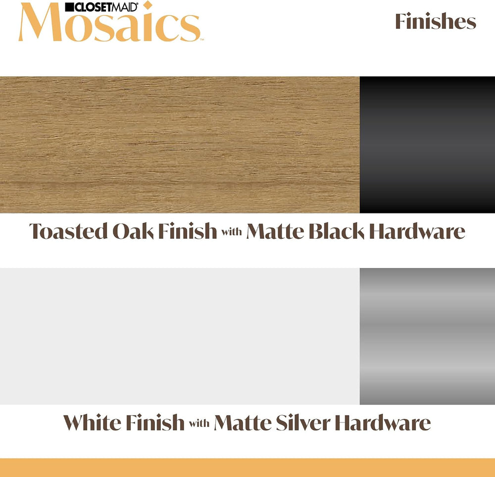 ClosetMaid Mosaics 3 Shelf Closet Organizer, 25.5" W, White