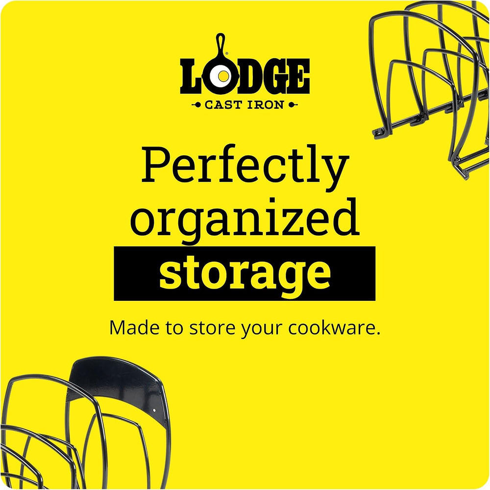 Lodge Cookware Organizer 5-Tier Storage Rack, Matte Black