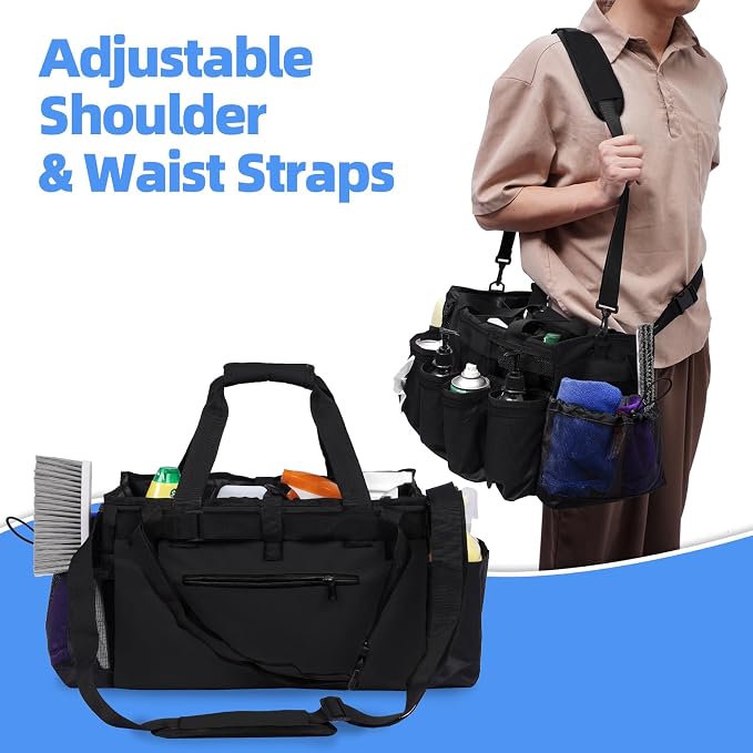 Large Cleaning Supplies Bags for Housekeepers, Professional Wearable Cleaning