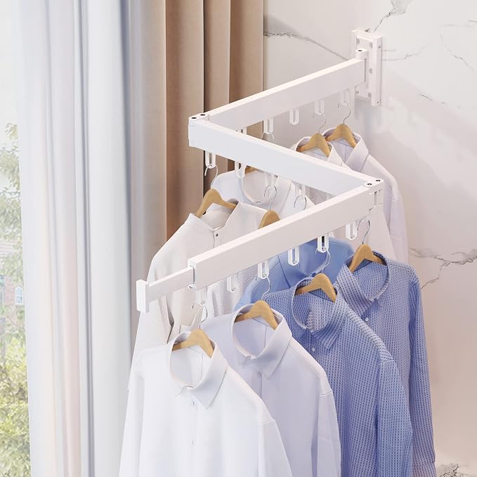 Clothes Drying Rack, Laundry Drying Rack, Clothes Rack Wall Mount, Wall Mounted