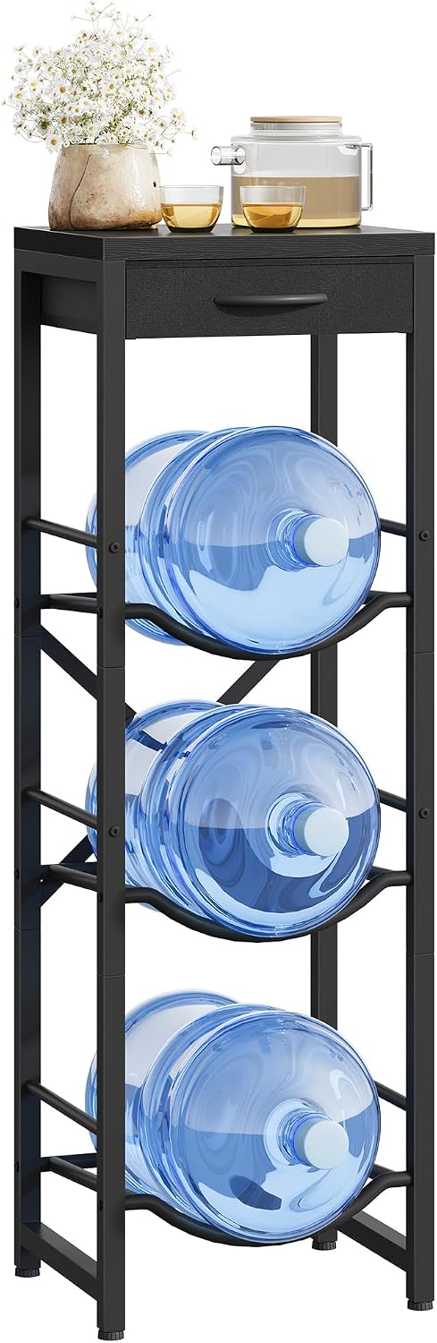 CHOEZON 5-Gallon Water Jug Holder, Water Bottle Holder, 3-Tier Kettle Storage...