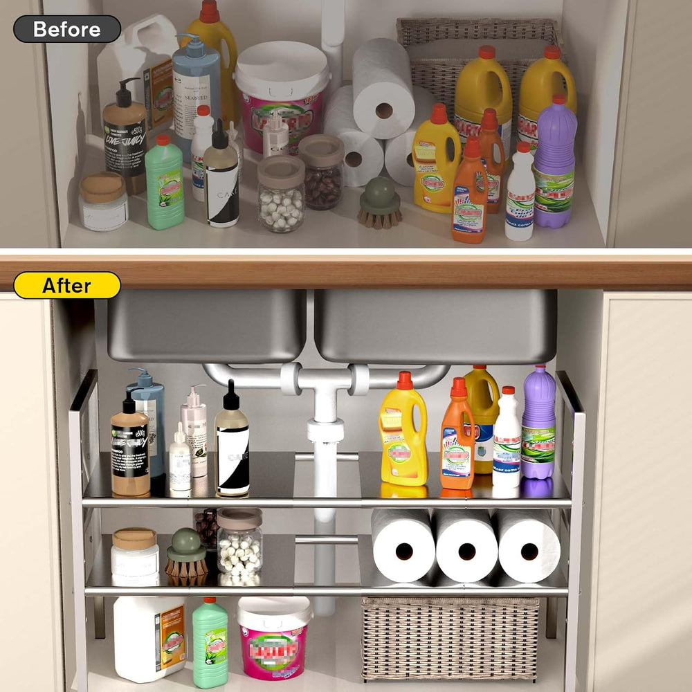 Under Sink Organizers and Storage,Expandable under cabinet organizer Shelf