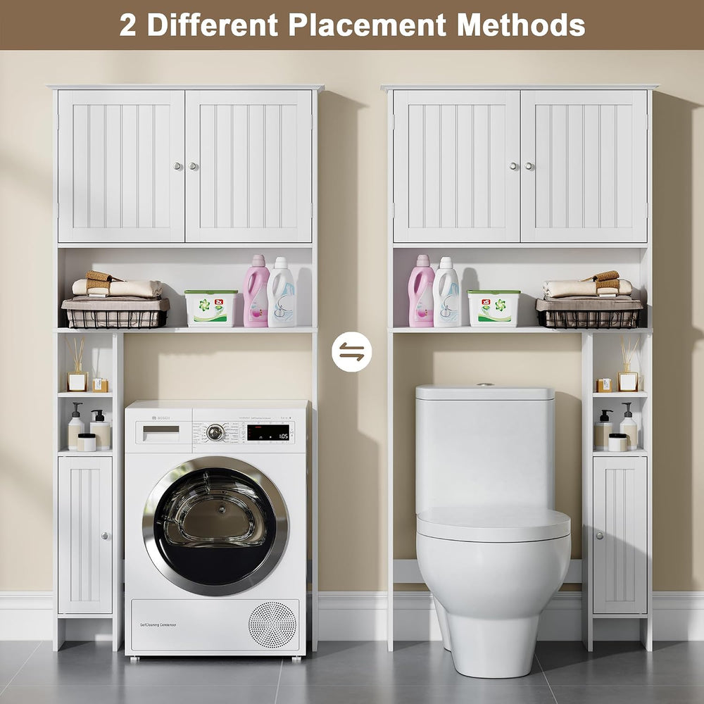 ChooChoo Bathroom Over The Toilet Storage Cabinet with Doors and Shelf