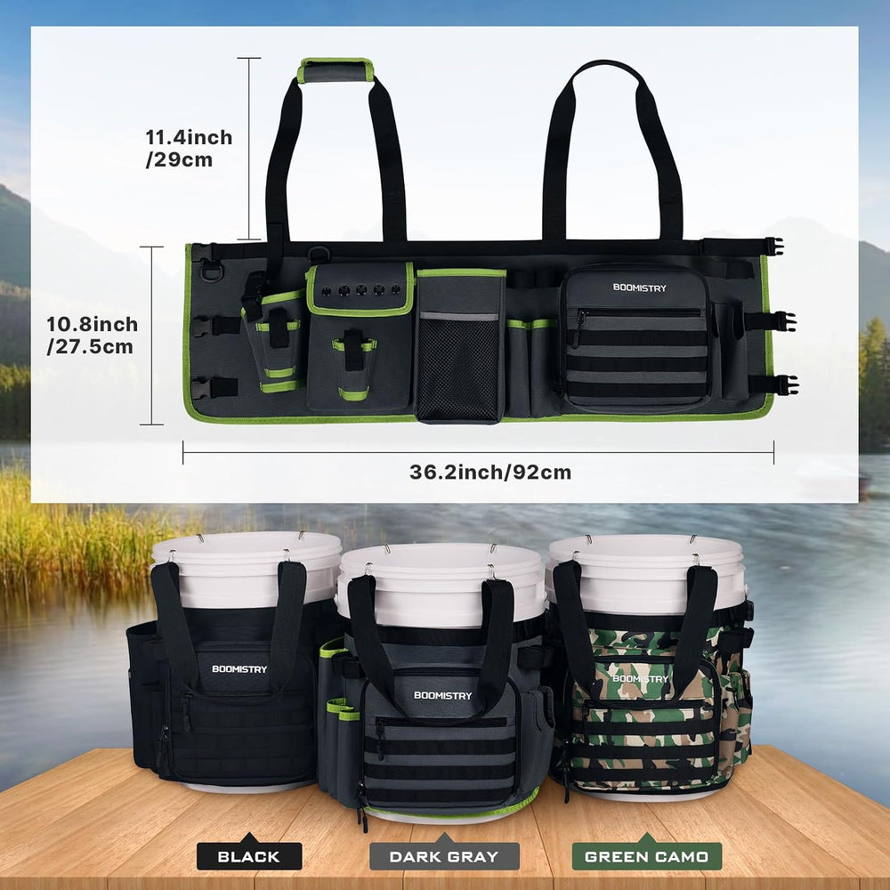 Fishing Bucket Organizer for 5 Gallon Bucket, Dark Gray
