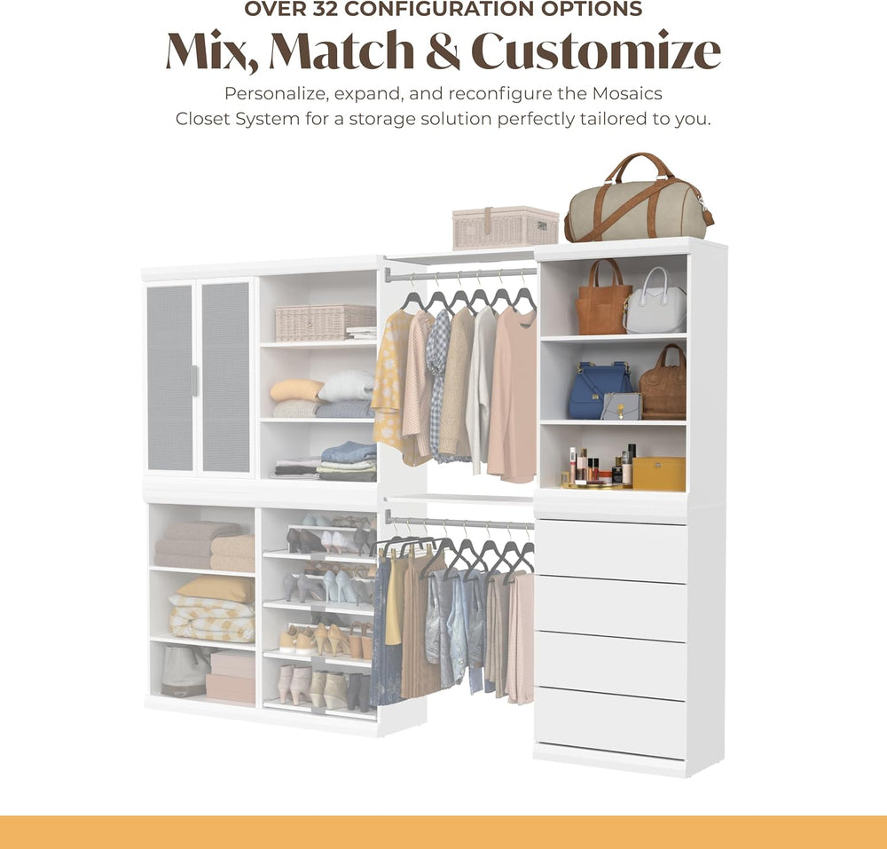 ClosetMaid Mosaics 3 Shelf Closet Organizer, 25.5" W, White