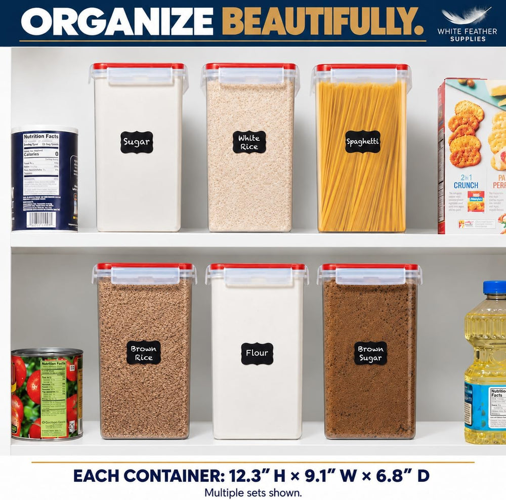 2 PC (8.5L / 287 Oz) Extra Large Flour Container & Sugar Container Set