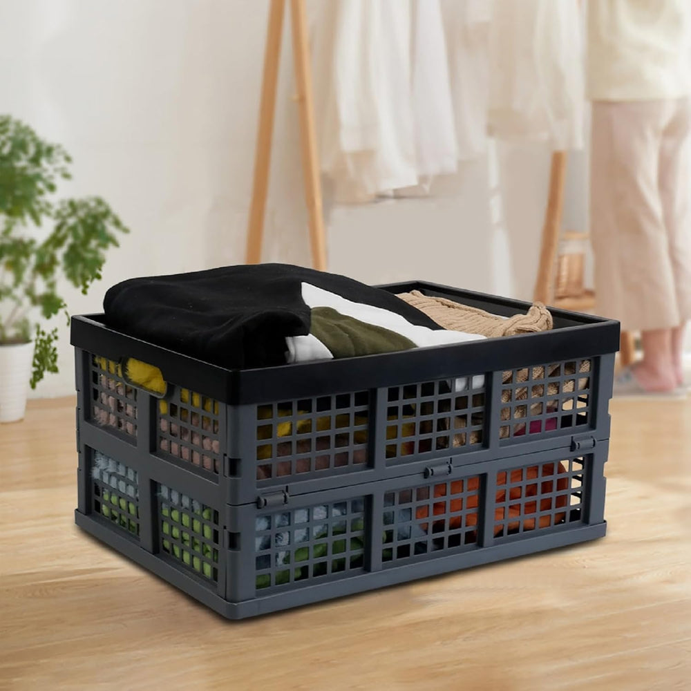3-Pack 34 L Plastic Collapsible Storage Crates