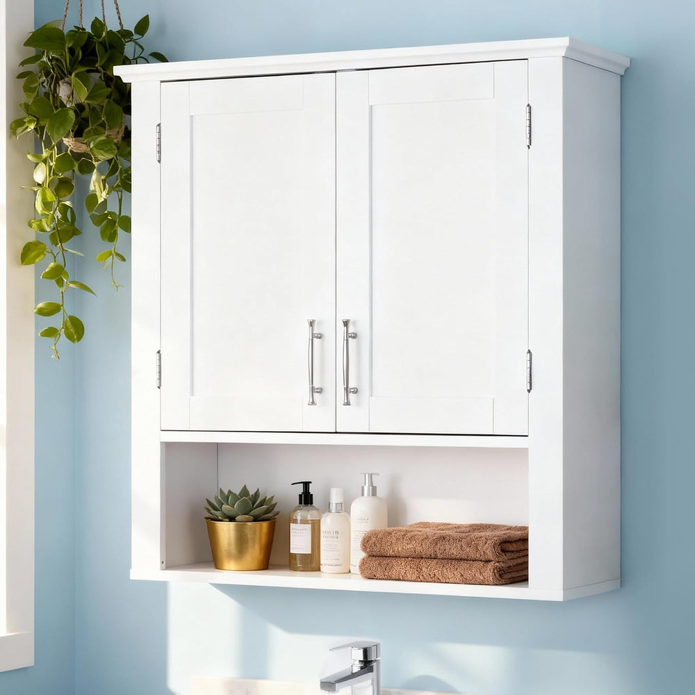 SUPER DEAL Bathroom Wall Cabinet Over The Toilet, Wall Mount Storage Medicine...
