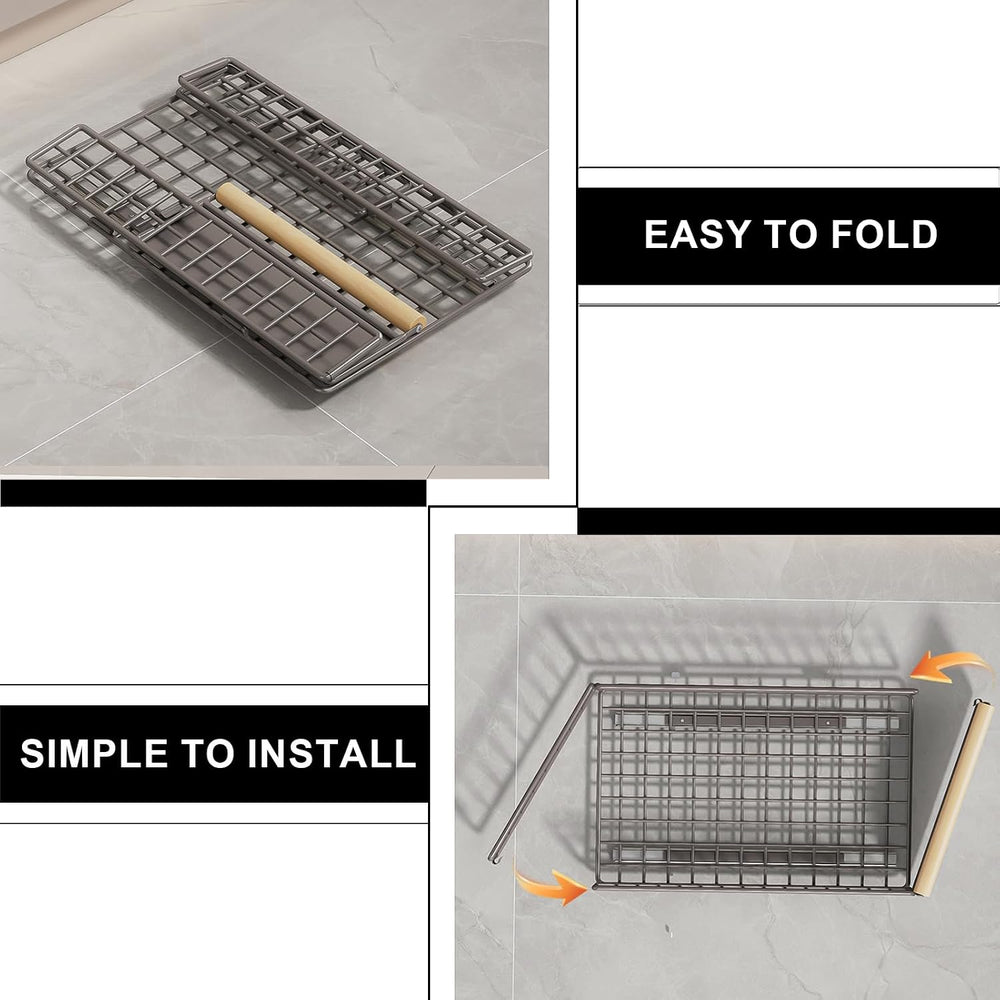 Pull Out Cabinet Sliding Basket, Under Sink Mesh Drawer Organizer with Handle...