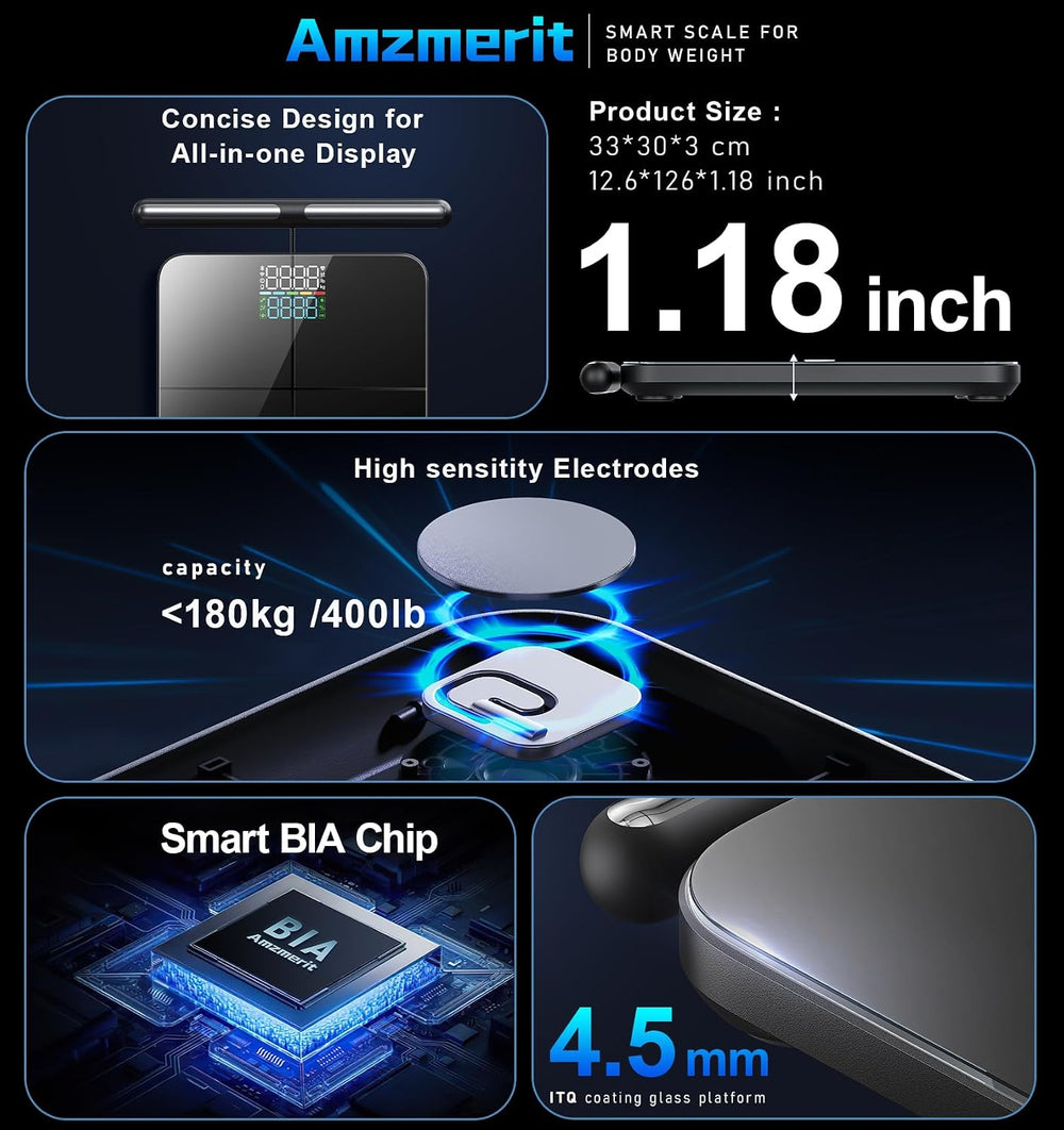 Smart Scale for Body Weight with Handle, Body Composition Analyzer