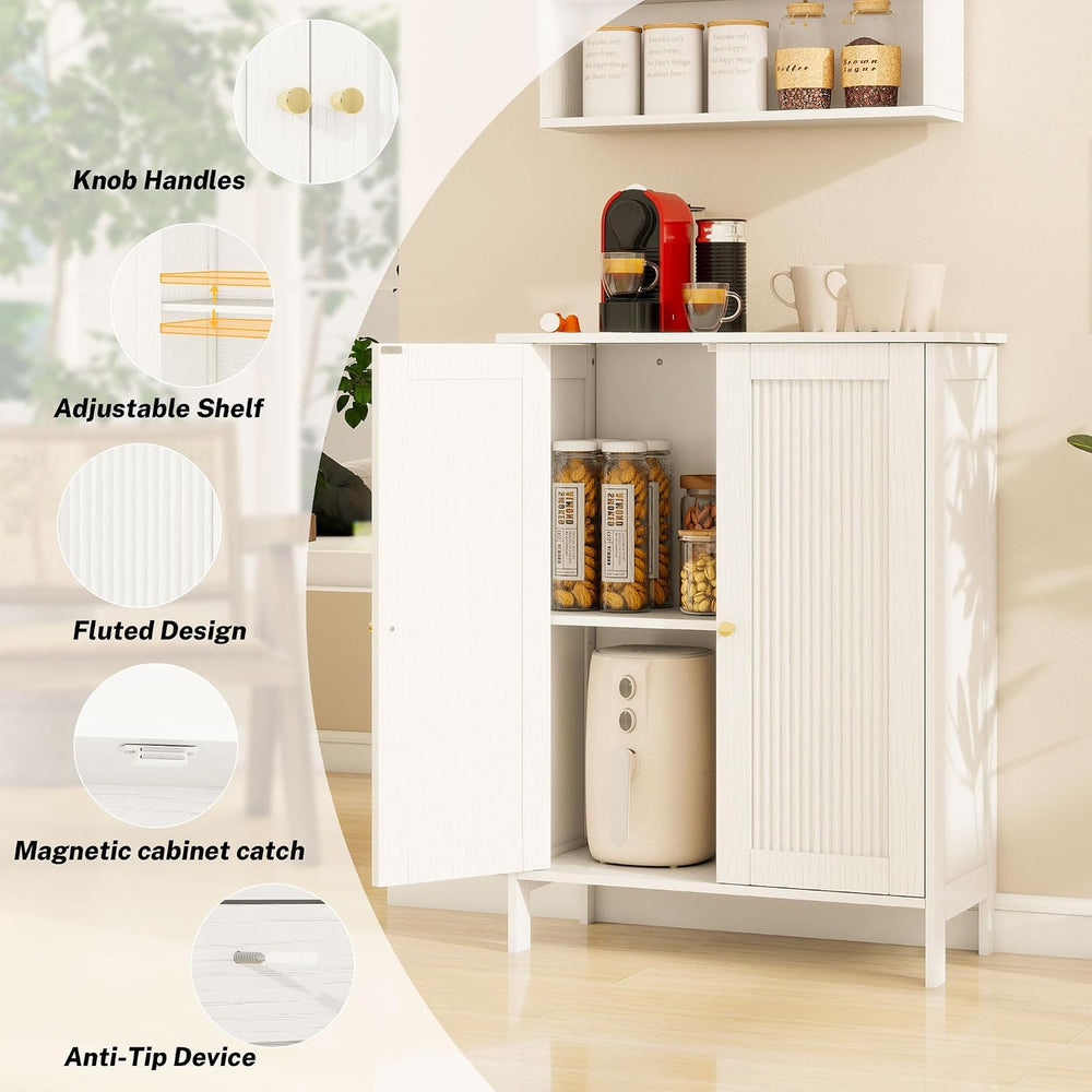 Bathroom Storage Cabinet with Doors, Freestanding Storage Cabinet