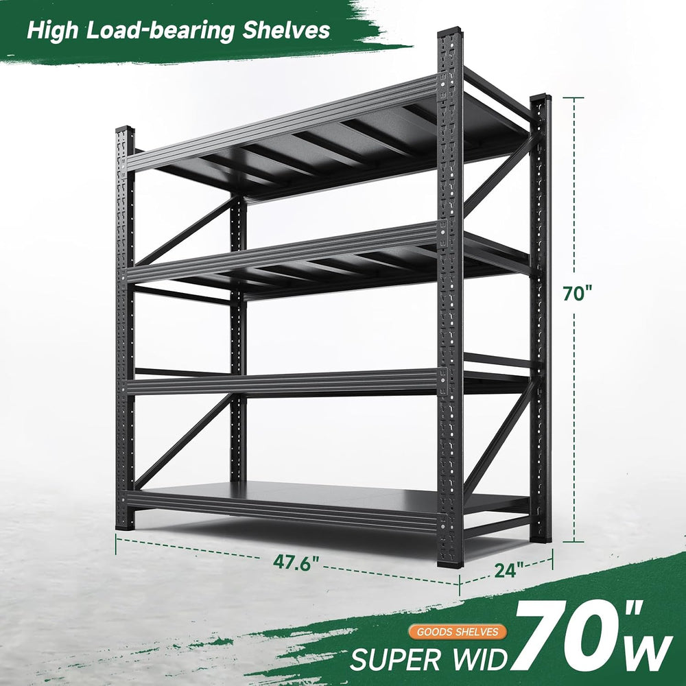 Letaya 3000LBS Storage Shelves Heavy Duty,70" H Garage Shelving Units, 4...