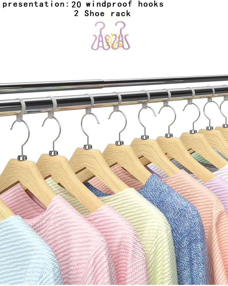 AIODE Clothes Drying Rack for Laundry Foldable Free of Installation Adjustabl...
