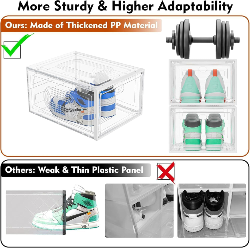 caktraie 10 Pack Thicken Shoe Organizer Stackable