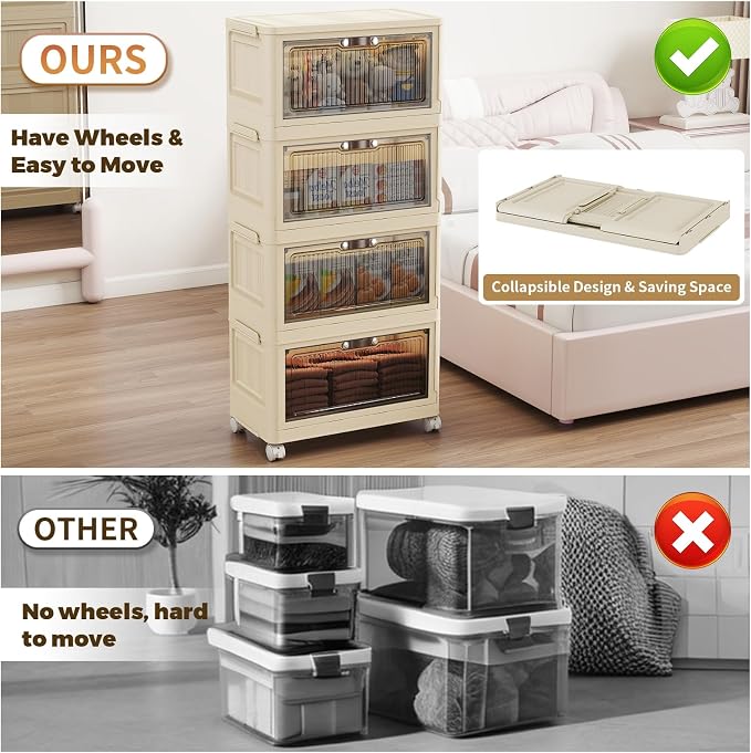4 Tier - 34QT Storage Bins